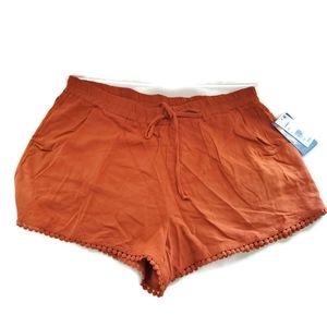 Boho orange Beach shorts juiniors sz XL